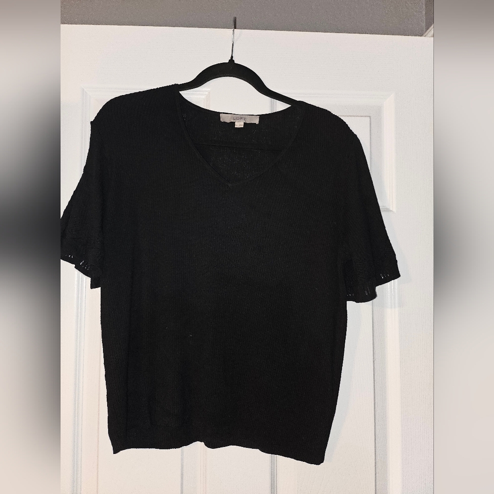Black Blouse by Loft, size XL